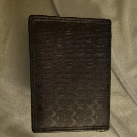 Coach Black Key & Card Holder with Geometric Design - Picture 3 of 3